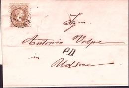 1871-AUSTRIA K. 10 Su Soprascritta Vienna (15.1) Per Udine - Autres & Non Classés