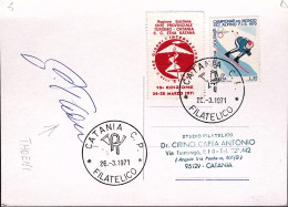 1971-CATANIA TRE GIORNI INTERNAZIONALE DELL'ETNA Annullo (26.3) E Chiudilettera  - 1971-80: Poststempel