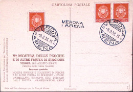 1938-VERONA ARENA C.2 E Lineare (8.8) Su Cartolina - Muziek