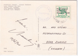 1970-ORGANIZZAZIONE LAVORO Lire 50 (112) Isolato Su Cartolina (Pozzuoli Vulcano  - 1961-70: Marcofilia