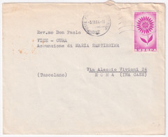 1964-EUROPA1964 Lire 30 (981) Isolato Su Busta - 1961-70: Poststempel