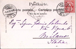 1902-Svizzera SUISSE Bern Historique Museum Viaggiata Ambulante/N 14 (5.11) Per  - Poststempel