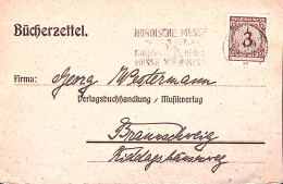 1924-GERMANIA REICH Nordische Messe Annullo A Targhetta (25.5) Su Stampe - Covers & Documents