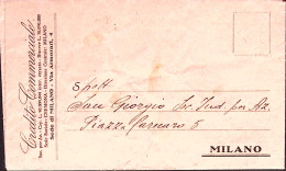 1943-R.S.I. RECAPITO AUTORIZZATO C.10 Al Verso Di Biglietto Milano (16.10) - Poststempel