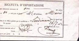 1852-LOMBARDO VENETO Venezia SD Su Ricevuta Impostazione (26.7) - Lombardo-Vénétie