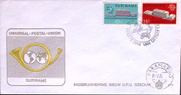 1970-Suriname Nuova Sede UPU Serie Cpl. (515/6) Su Busta Fdc - Surinam