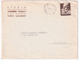 1965-Michelangiolesca Lire 30 (977) Isolato Su Busta - 1961-70: Marcophilia