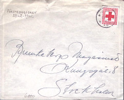1945-SVEZIA SVERIGE 80 Anniv Croce Rossa Su Busta - Altri & Non Classificati