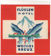 Fluelen Hotel - Weissen Kreuz - & Hotel, Label - Etiquetas De Hotel