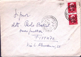 1949-AMG-VG Coppia Lire 2 Su Busta Trieste 26.9.49 - Poststempel