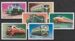 1976 North Korea Locomotives Set (** / MNH / UMM) - Trenes