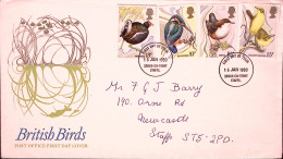 1980-GRAN BRETAGNA Uccelli Serie Cpl. (922/5) Su Fdc - Brieven En Documenten