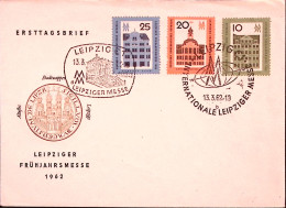 1962-GERMANIA DDR Fiera Di Lipsia Serie Cpl. (586/8) Fdc - Covers & Documents