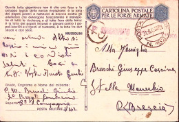 1943-Posta Militare/n. 162 (31.8.43) Su Cartolina Franchigia - Guerre 1939-45