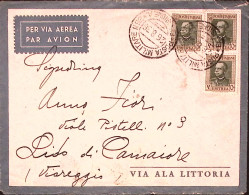 1936-Posta Militare N 92/EMISSIONE A C.2 (26.8) Su Busta Via Aerea Affrancata Er - Erythrée