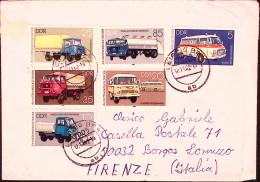 1982-GERMANIA DDR . Veicoli Di Servizio Serie Cpl. (2744/9) Su Busta Viaggiata P - Brieven En Documenten