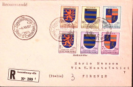 1957-LUSSEMBURGO Pro Infanzia, Stemmi 2, Serie Cpl. (534/9) Su Fdc - FDC