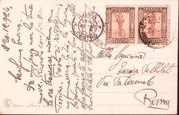 1924-citta' Di Catania/Piroscafo Postale Ital. C.2 (23.12) Su Cartolina Affranca - Libya