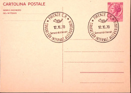 1970-CONGRESSO INTERN. ALLERGOLOGIA/FIRENZE Ann Speciale (12.10) Su Cartolina Po - 1961-70: Poststempel