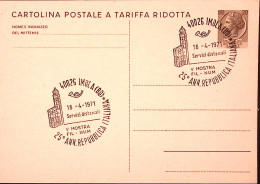 1971-V MOSTRA FILATELICA/25 ANN. REPUBBLICA ITALIANA/IMOLA Ann Speciale (18.4) C - 1971-80: Marcophilie