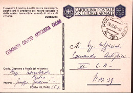 1942-Posta Militare/n. 151 (28.3) Su Cartolina Franchigia - Guerre 1939-45