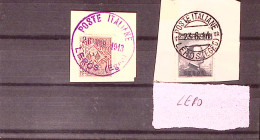 1913-LERO Due Timbri Completi Differenti Su Due Frammenti - Ägäis (Lero)