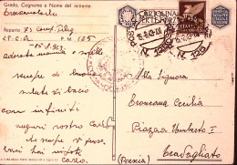 1943-Posta Militare/n. 125 (15.2) Su Cartolina Franchigia Via Aerea - Guerre 1939-45