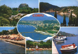 71842441 Corfu Korfu Boot Hafen Strand Griechenland - Griekenland