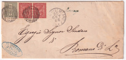 1886-MORENGO Corsivo Di Collettoria Su Piego Romano Di Lombardia (30.9) - Storia Postale