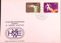 1975-POLONIA POLSKA Camp. Europei Atletica Z.1,50 E 4 (2203/4) Su Fdc - FDC