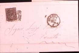 1876-effigie C.30 (T19) Isolato Su Lettera Completa Testo Verona (20.11) Per L'A - Storia Postale
