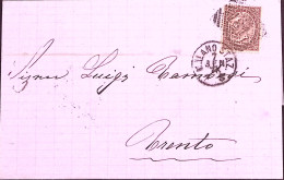 1876-effigie C.30 (T19) Isolato Su Lettera Completa Testo (7.1) Per L'Austria - Marcofilía
