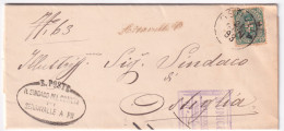 1893-SERRAVALLE PO Corsivo Di Collettoria Su Piego Ostiglia (21.1) - Storia Postale