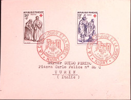 1957-Francia FRANCE Croce Rossa Serie Cpl. (1140/1) Su Fdc - 1950-1959