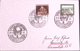 1937-GERMANIA REICH COPPA PALLONI AEROSTATICI Gordon-Bennett Chemmitz (27.3.37)  - Briefe U. Dokumente