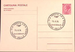 1974-Trieste IV Treno Della Moda (11.3) Annullo Speciale Su Cartolina Postale - 1971-80: Poststempel