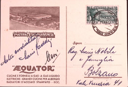 1946-PONTE BASSANO Su Cartolina Pubblicitaria AEQUATOR Bassano (3.10) Fdc - FDC