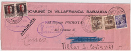 1945-R.S.I. Coppia C.30 Fascetto Rosso Arancio E Monumenti Distrutti. C.50 E Due - Poststempel