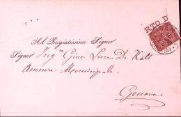 1889-CIFRA C.2 B.d.F. Isolato Su Fascetta Stampe Genova (11.8) - Marcophilie