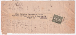 1888-CIFRA C.1 (T14) Isolato Su Fascetta Per Stampe - Marcophilie