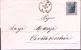 1871-ROMA C1+griglia (8.11) Su Sopracoperta Affr. C.20 (T26) - Storia Postale