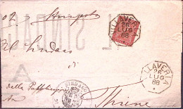 1888-VILLAVERLA Ottagonale Collettettoria (26.7) Su Stampati Affr. C.2 - Marcophilie