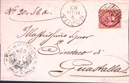 1883-MOGLIA C1+sbarre (8.3) Su Piego Affr. C.10 (38) - Storia Postale