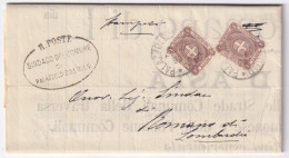 1899-STEMMA Due C.1 (65) Su Piego Palazzolo Sull Oglio (28.4) - Storia Postale