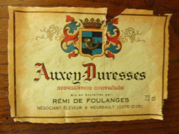 Auxey Duresses Appellation Controlée - Rémi De Foulanges à Meursault - Bourgogne