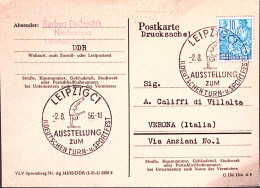 1956-Germania DDR Meeting Ginnastica/Lipsia (2.8.56) Annullo Speciale Su Cart. - Storia Postale