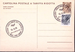 1973-GREVE MOSTRA MERC. VINO CHIANTI CLASSICO (14.9) Annullo Speciale Cartolina  - 1971-80: Marcophilia