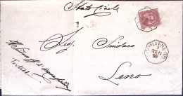 1896-ACQUAFREDDA Ottagonale Collettoria (7.1) Su Piego - Storia Postale