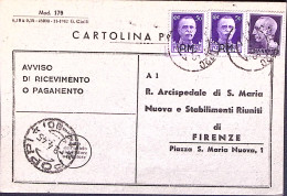 1945-Imperiale Sopr. PM Due C.50 (7) + Imperiale Senza Fasci Lire 1 (522) Su Avv - Storia Postale