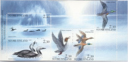 Finland Suomi 1993 Water Birds Booklet Issue MNH Arctic Loon, Goosander, Mallard, Duck, Feather - Ducks